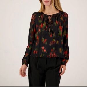 Cloth & Stone Black Floral Blouse Women’ Size XSmall NWT